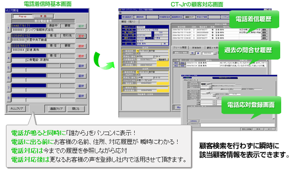 CT-Jr顧客対応画面イメージ